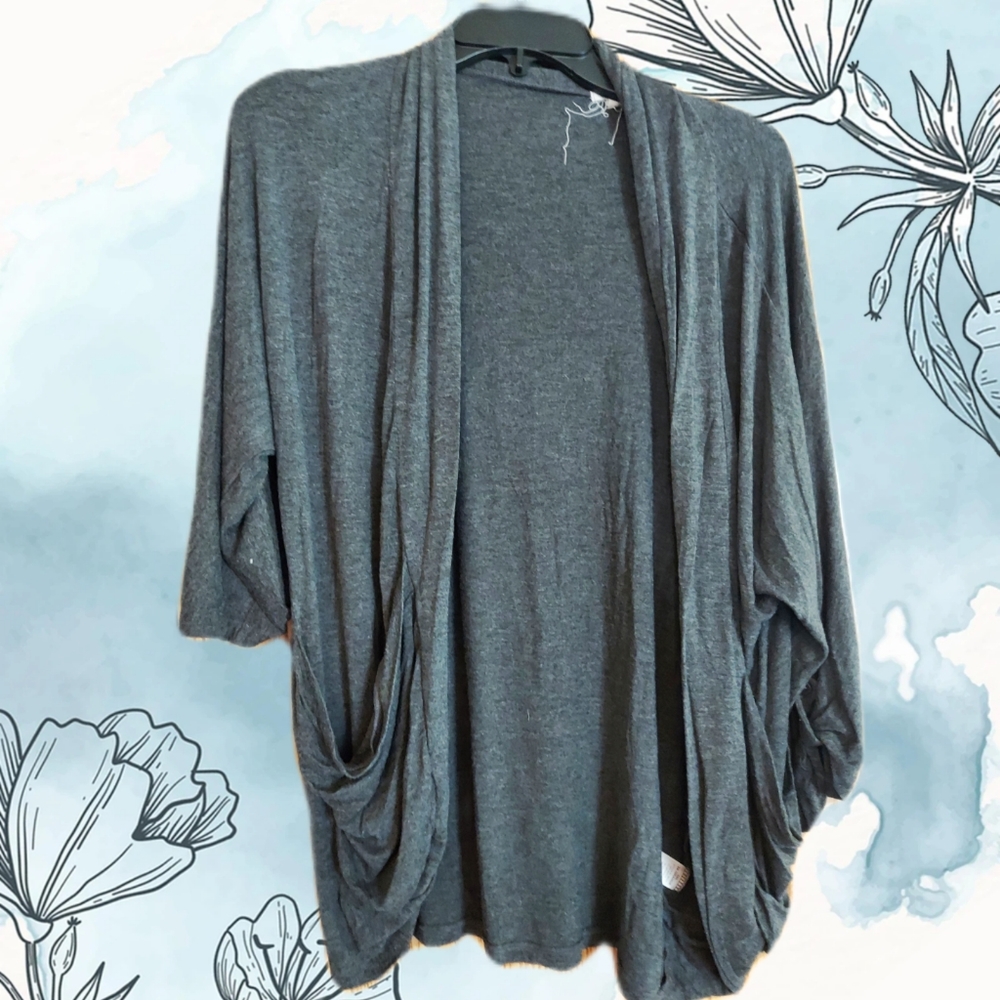 3/$25 TWO (2) Cardigan Large Gray & Large Black